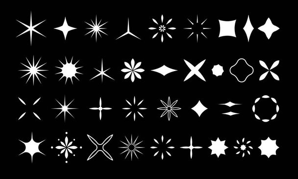 Conjunto de ícones de faíscas, elementos de efeitos de luz - Vetor, Imagem