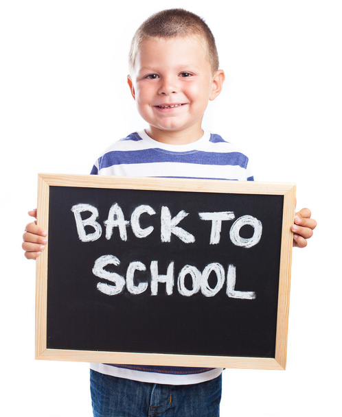 Child holding  blackboard - Zdjęcie, obraz