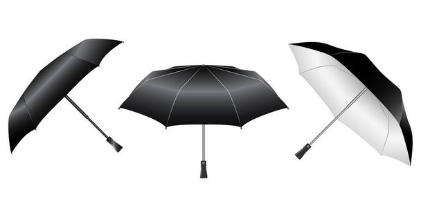 sada realistického deštníku v různých typech. 3D vykreslení - Fotografie, Obrázek