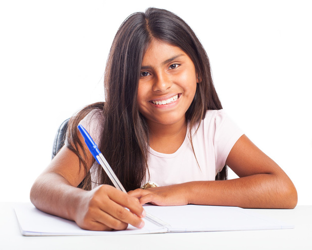 Mädchen macht Hausaufgaben - Foto, Bild