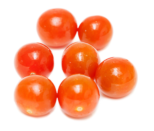 Cherry tomatoes on white - Photo, Image