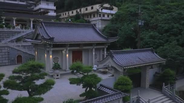 Buddhistischer Rössl-Tempel in Neu Taipeh, Taiwan, Luftaufnahme - Filmmaterial, Video