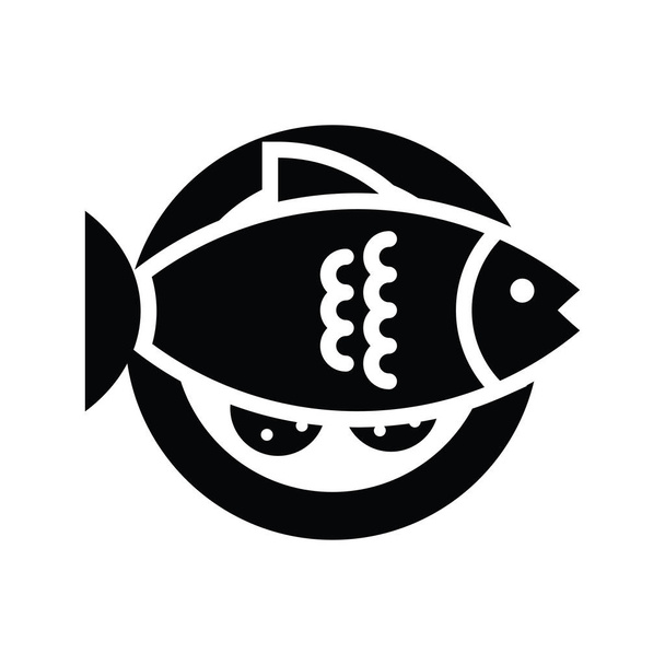 Fish Food Vector solido Icona Design illustrazione. Simbolo veterinario su sfondo bianco EPS 10 File - Vettoriali, immagini