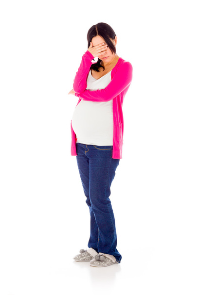 Boos zwangere vrouw - Foto, afbeelding