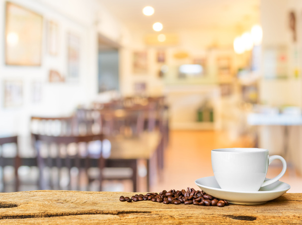 image of Coffee shop blur background with bokeh - Photo, Image