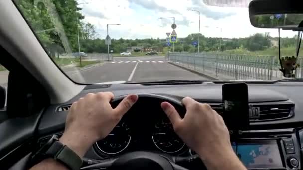 pov coche de conducción por carretera copia espacio - Metraje, vídeo