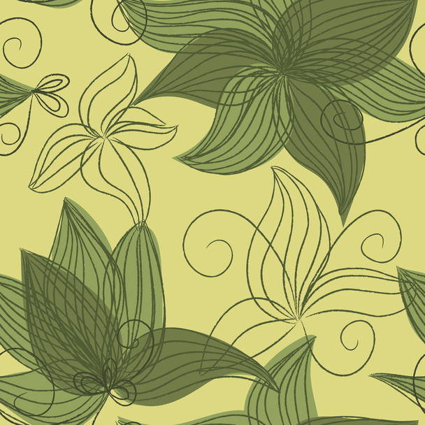 Seamless herbal pattern - Vetor, Imagem