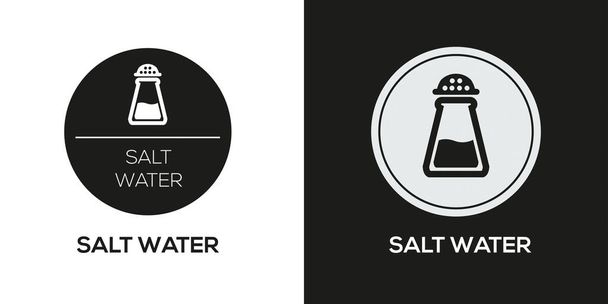 Icono de agua salada, signo vectorial. - Vector, Imagen