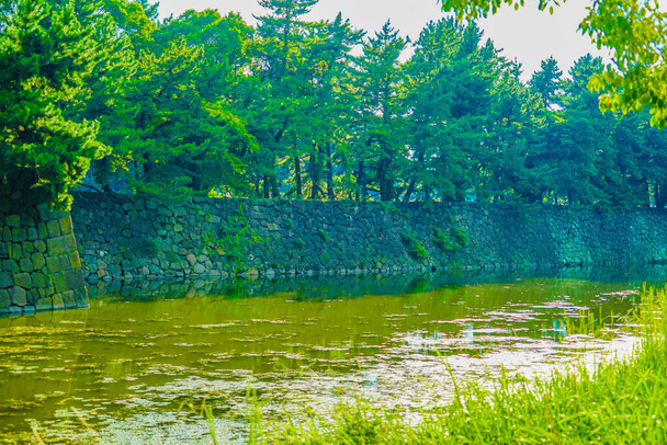 江戸城石垣について。 撮影場所:東京千代田区 - 写真・画像