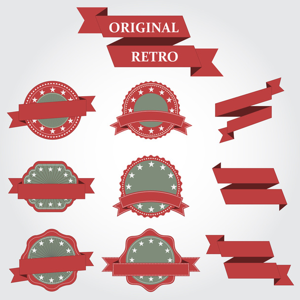 Set of retro icons, Vintage vector illustration - Vektor, kép