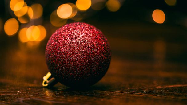 Decorações de Natal. luzes coloridas de Natal fundo - Foto, Imagem