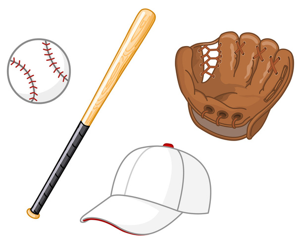 Éléments de baseball
 - Vecteur, image