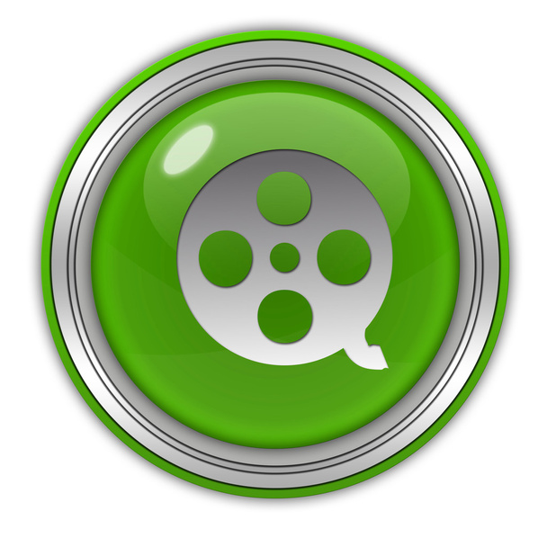 icono circular de la película sobre fondo blanco
 - Foto, imagen