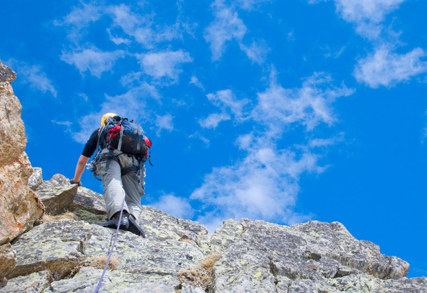 The rock-climber during rock conquest - Фото, зображення