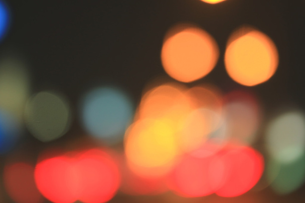 Blurred of car in city at night - Foto, Imagen