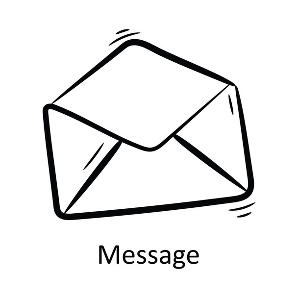 Message Outline Icon Design illustration. Project Management Symbol on White background EPS 10 File - Vector, Image