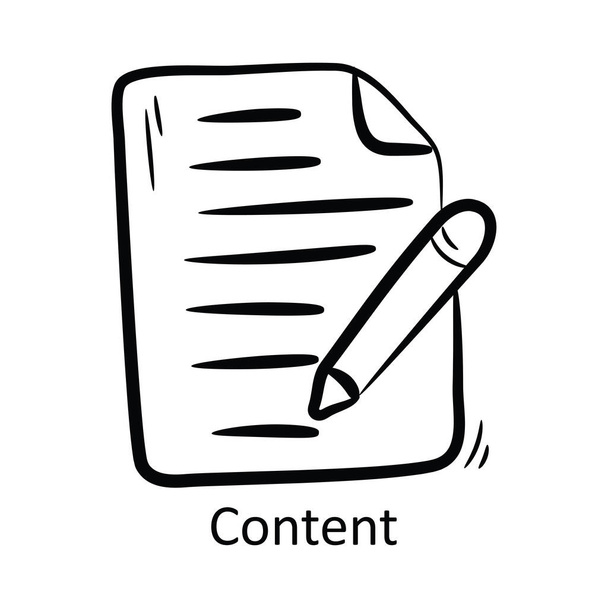 Inhaltsübersicht Icon Design Illustration. Projektmanagement-Symbol auf weißem Hintergrund EPS 10 File - Vektor, Bild