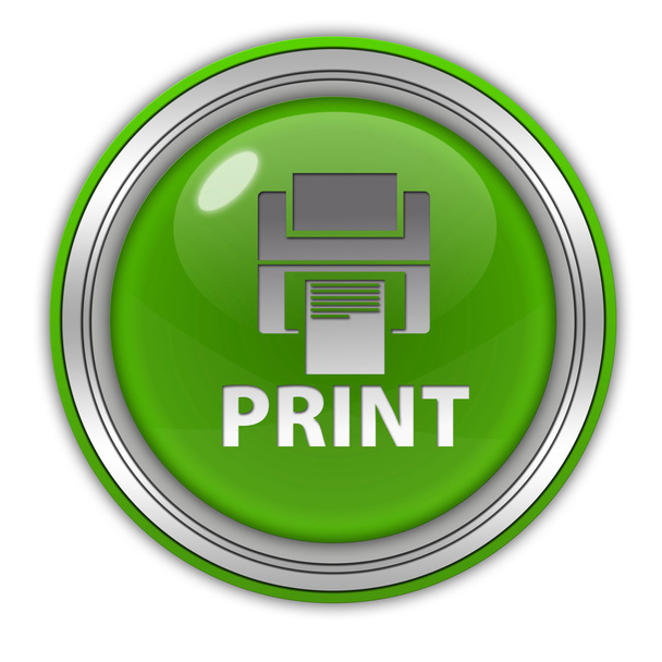 Imprimir icono circular sobre fondo blanco
 - Foto, imagen