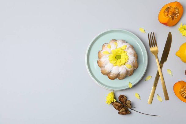 El otoño la temporada el concepto sabroso de la comida - la torta de calabaza - Foto, Imagen