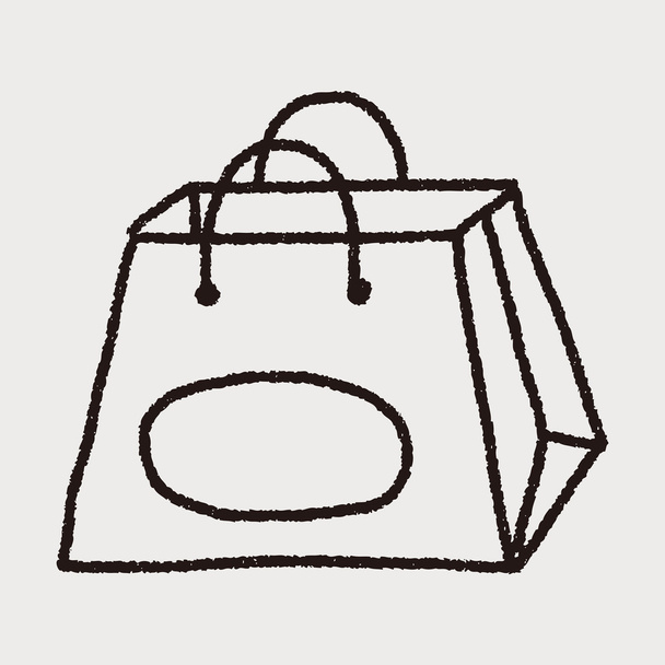 Doodle τσάντα - Διάνυσμα, εικόνα