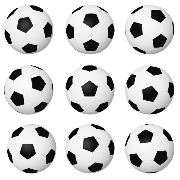Diverse posizioni di palloni da calcio
 - Foto, immagini