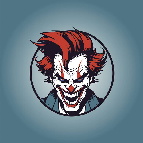 Angstaanjagende Joker van Horror en Angst - Vector, afbeelding