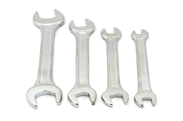 Line of four spanners - Photo, Image