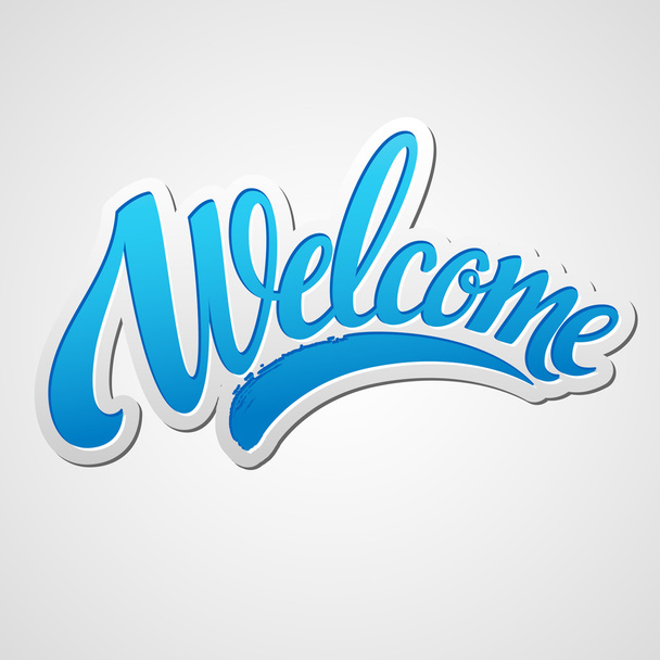 Welcome lettering. Vector illustration - Vector, Image