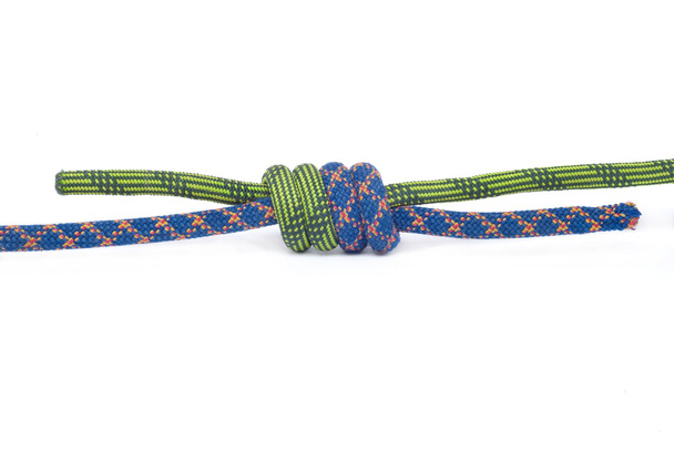 Rope for mountaineering. Grapevine knot. - Valokuva, kuva