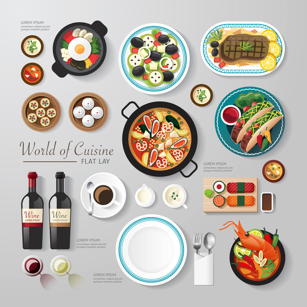 インフォ グラフィック食品コンセプト - ベクター画像
