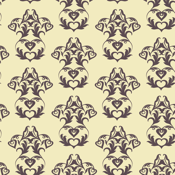 Seamless damask pattern - Vettoriali, immagini
