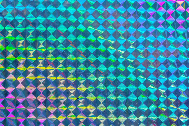Holographic rainbow foil iridescent texture abstract hologram background - Foto, imagen