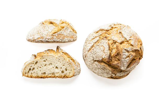 Three German Cracked Bread on White Background - Photo, Image