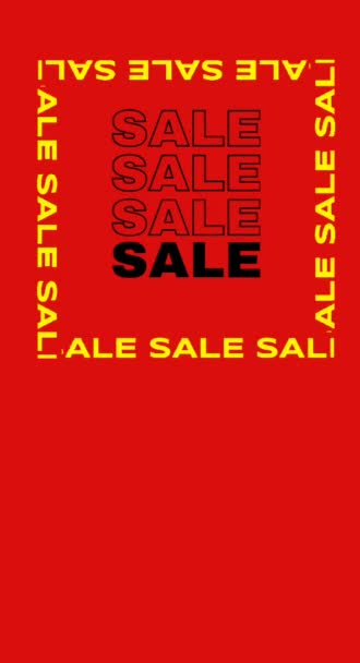 Sale Buy now 2D motion design black woll Rad sale point sale futures  - Footage, Video