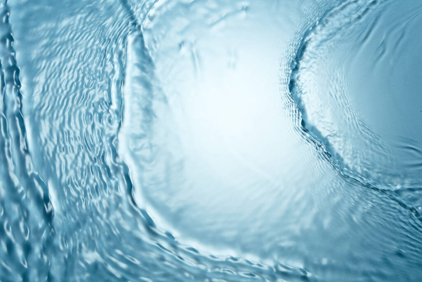 abstract blue background of water drops and bubbles, frozen water, close up - Photo, Image