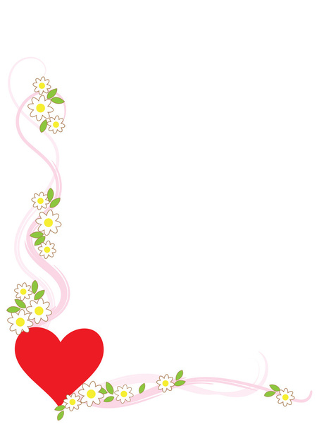 Декоративный уголок с сердцем
 - Вектор,изображение