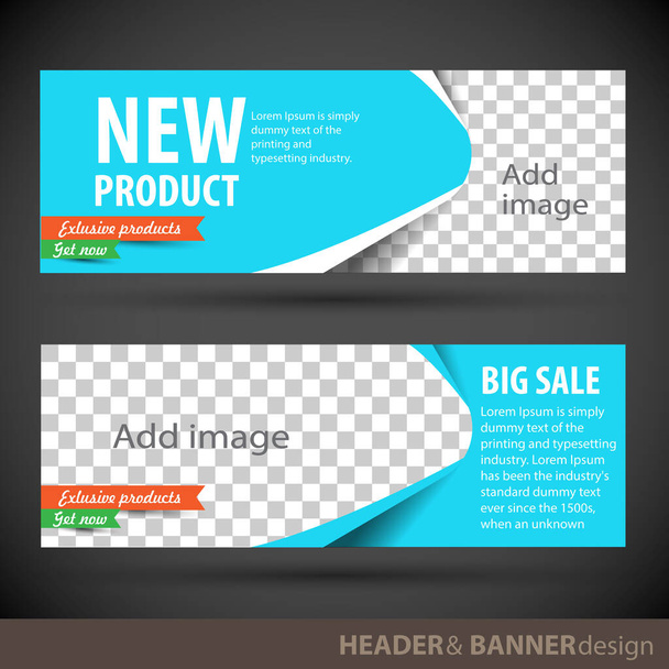 Banner template - Header template - Vector, afbeelding