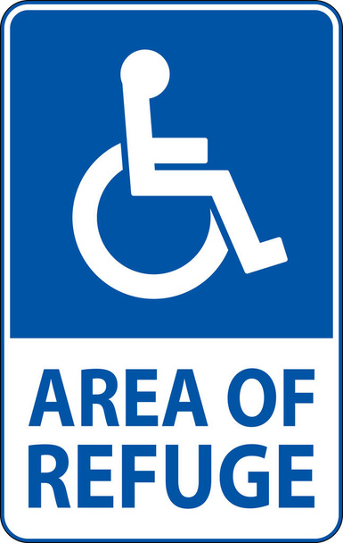 Engelli Sembollü Kat İşareti Sığınak Alanı - Vektör, Görsel