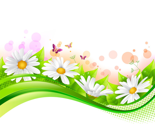 Квітковий і листовий банер
 - Вектор, зображення
