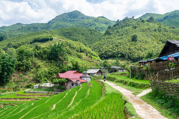 paisagem rural no vale sa pa, vietnam - Foto, Imagem