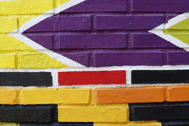 Detalle de una pared colorida - Foto, imagen