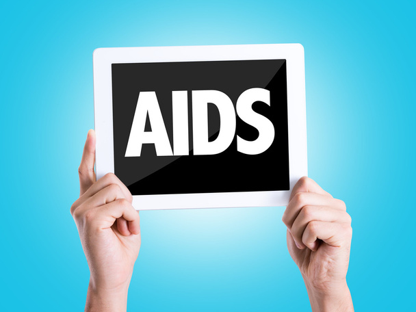 Tablette pc avec texte SIDA
 - Photo, image