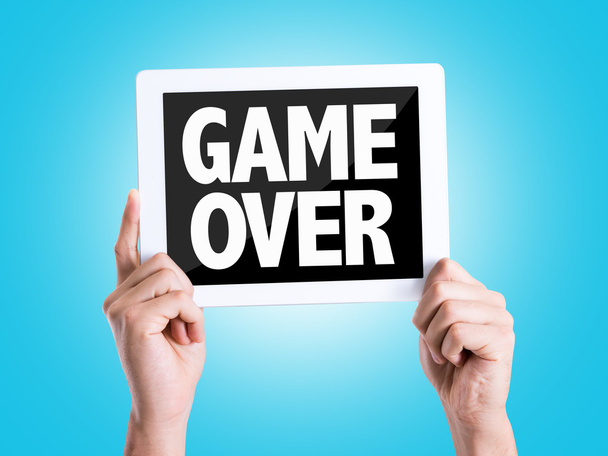 Tábla-pc Game Over szöveggel - Fotó, kép