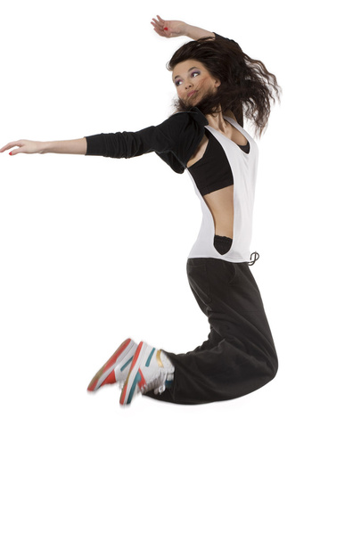 Girl hip hop dancer flying - Foto, afbeelding