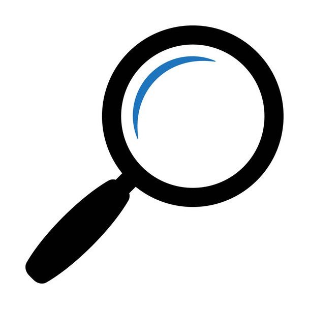 Loupe icon. Magnifying glass icon, magnifier symbol. - Vector, Image