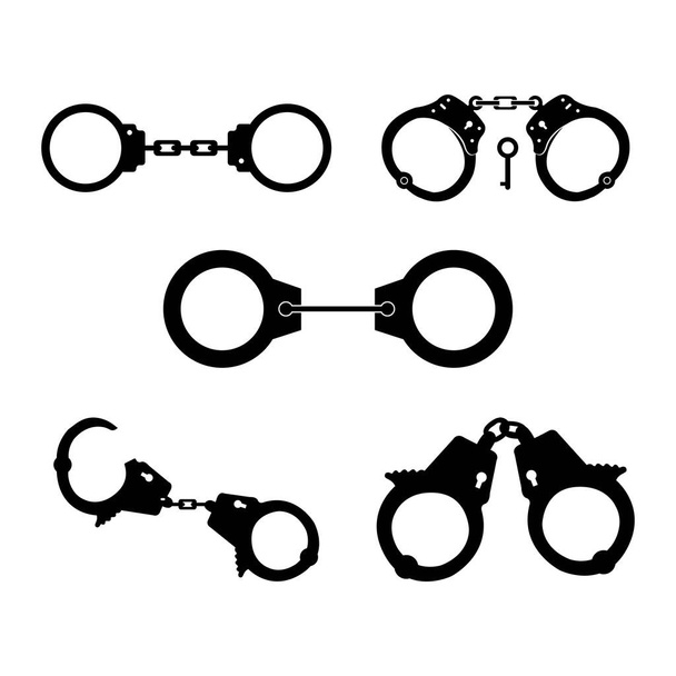 handcuffs icon logo vector design template - Vektör, Görsel
