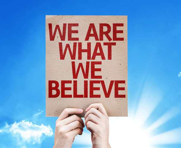 We Are What We Believe card - Photo, Image
