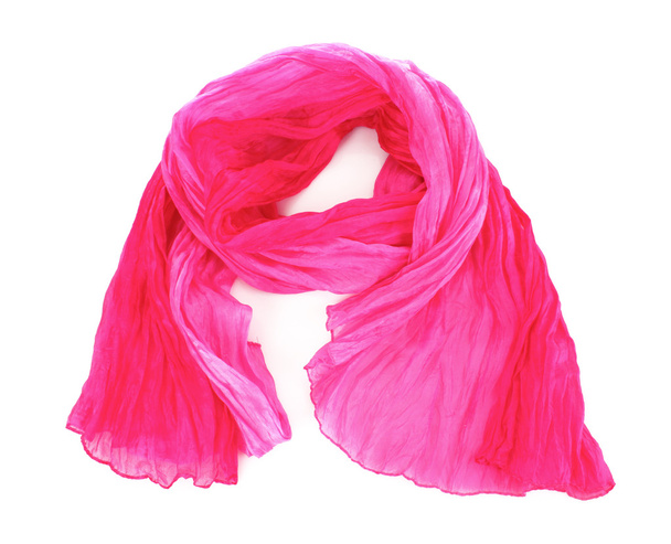 Pink female scarf isolated on white background - Foto, immagini