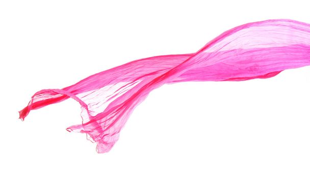 Pink female scarf isolated on white background - Φωτογραφία, εικόνα