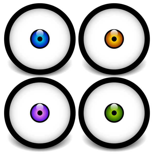 eyeball icons, graphics - Vettoriali, immagini